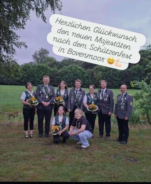 🏡 Bovenmoor ist meine Heimat. Hier bin ich aufgewachsen – und deshalb ist das Schützenfest für mich jedes Jahr etwas ganz Besonderes. ❤️

Ich habe mich sehr gefreut, am Samstag und Sonntag dabei zu sein und die besondere Atmosphäre, die vielen Begegnungen und den starken Zusammenhalt wieder erleben zu dürfen. 🤝😊

Ein solches Fest lebt von den Menschen, die mit viel Herzblut, Zeit und ehrenamtlichem Engagement zum Gelingen beitragen – vor, während und nach den Festtagen. Dafür gebührt allen Beteiligten ein herzliches Dankeschön. 👏💚

Mein besonderer Glückwunsch gilt Schützenpräsident Andreas Lührs und seinem gesamten Team zu einem rundum gelungenen Schützenfest. 🏆🎯