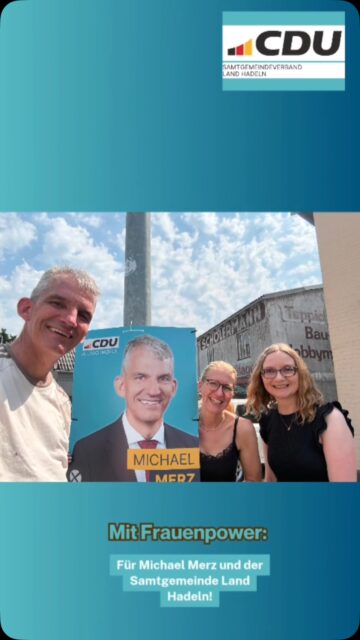 Die Vorbereitungen laufen weiter! 💪😊

Gestern haben wir gemeinsam mit Annika und Melli weitere Plakate in Otterndorf aufgehängt. Trotz der sommerlichen Temperaturen hat es richtig viel Spaß gemacht – vor allem, weil wir als Team mit viel Motivation unterwegs sind. ☀️

Jetzt freuen wir uns auf die kommenden Wochen und vor allem auf viele persönliche Gespräche mit euch – am Klönschnack-Mobil 🚐 beim Wochenmarkt oder beim Kaffeeausschank am Bahnhof in Otterndorf. ☕️

Kommt gerne vorbei – wir freuen uns auf den Austausch! 🤝

#AnpackenFürHadeln #Otterndorf #LandHadeln #Kommunalwahl2026 #CDU
